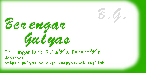 berengar gulyas business card